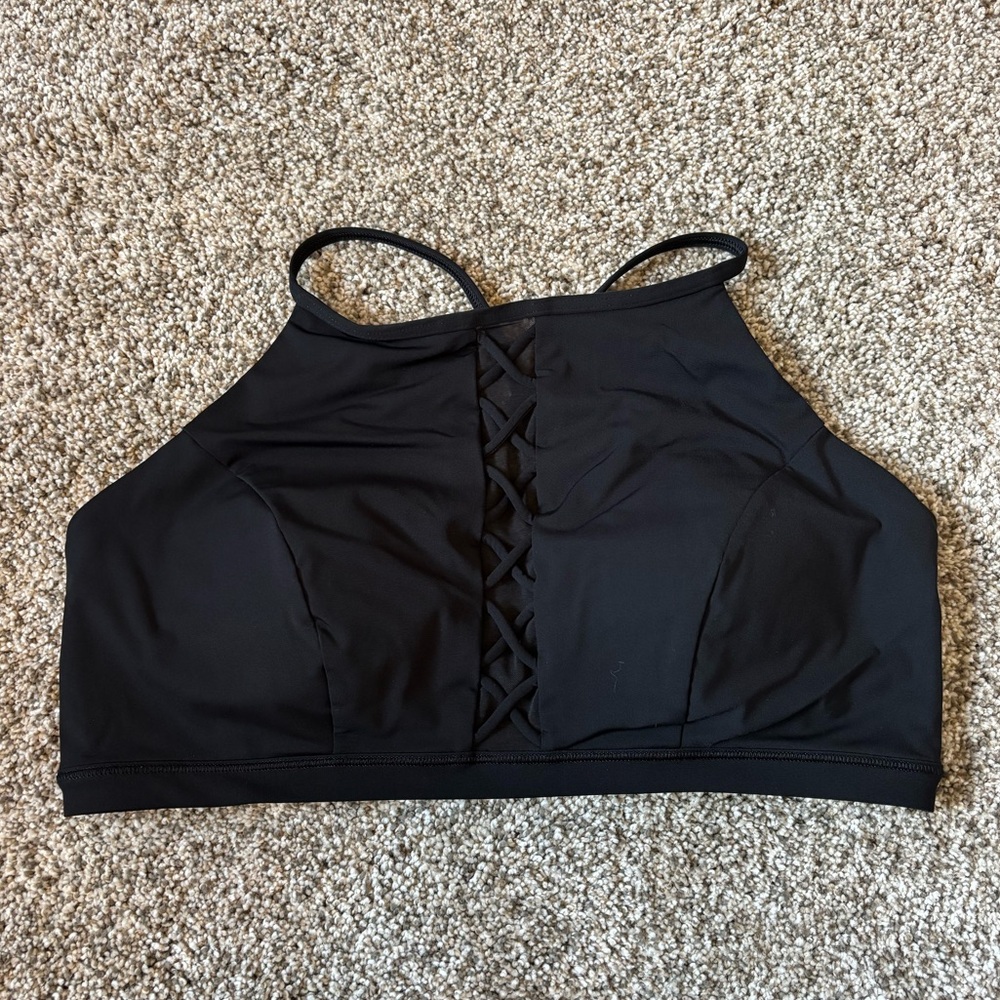 Lululemon Swimsuit Top, Black, Size 10
